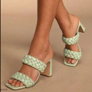 Lulus Louella Mint High Heel Sandals Size 8